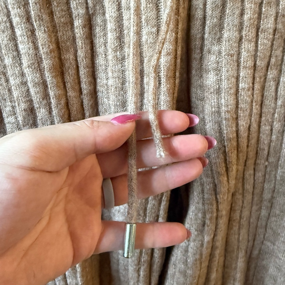 Free People Taupe Ribbed Knit Sweater Pants - Picture 4 of 8